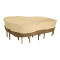 Classic Accessories Veranda Water-Resistant 88 Inch Rectangular/Oval Patio Table & Chair Set Cover, Outdoor Table Cover