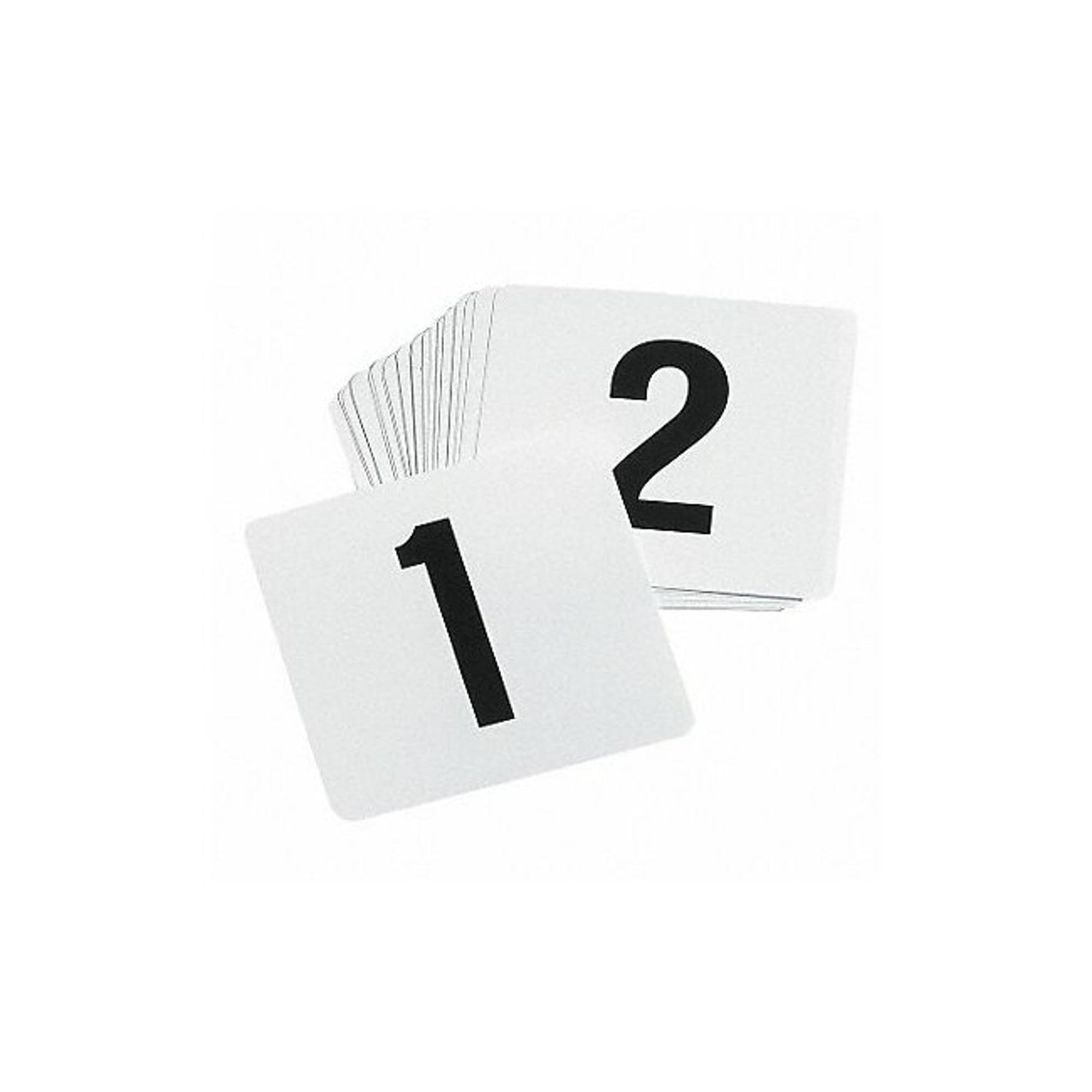 TableCraft TN100 Number Card Sign Set, 4, 1-100, Hand wash only, Plastic