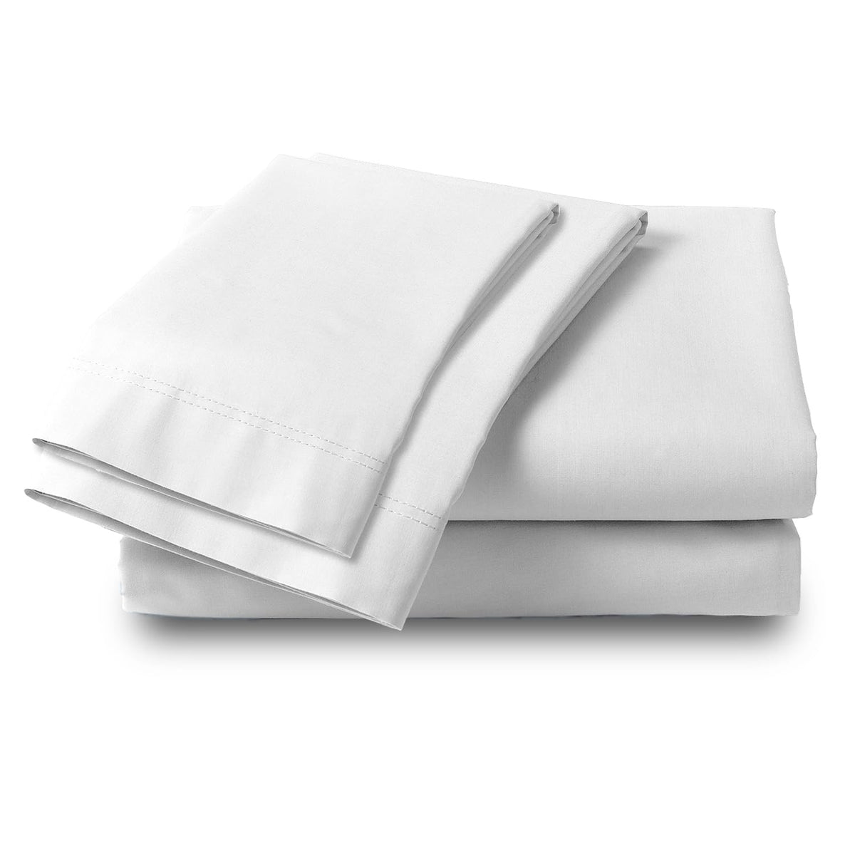 Supreme Elegance 100% Cotton King Size Sheet Set, Percale Weave, Comfy & Breathable Bedding, Cool & Crisp Sheets, Fits Up To 16inch