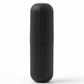 XML Capsule Shape Travel Toothbrush Toothpaste Case Cover Holder Portable Toothbrush Storage Plastic Toothbrush Holder (Black) (