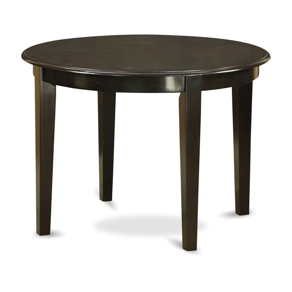 East West Furniture BOLY5-CAP-W 5 Piece Dining Table Set for 4 Includes a Round Kitchen Table and 4 Dining Room Chairs, 42x42 Inch, Cappuccino