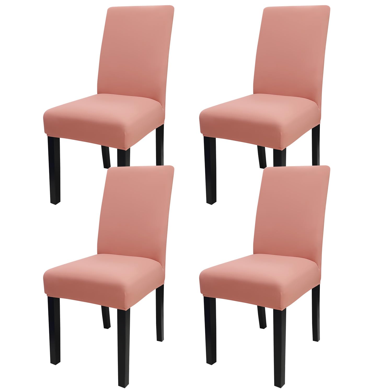 Jqinhome Terra Cotta Chair Covers For Dining Room Set Of 4, High Stretch Removable Washable Parsons Chair Slipcover For Home Party Hotel Wedding Ceremony (4Pcs,Terra Cotta)