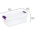 Sterilite 24-Pack Clearview Latch Box, Stackable Storage Organizer Bins For Home, 6 Quart