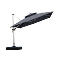 Purple Leaf 9Ft Patio Umbrella Outdoor Square Umbrella Large Cantilever Umbrella Windproof Offset Heavy Duty Sun For Garden Deck