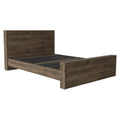 Barrie Full Size Bed Base With Headboard, Dark Brown