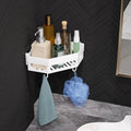 Vdhru Bathroom Corner Shelf Plastic Bathroom Organiser Shelf For Wall Mounted Accessories,Plastic Bathroom Self Adhesive Shelves