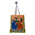 Exquisite handpainted Cloth Bag with an original Kalighat Painting design
