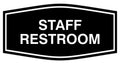 Signs Bylita Fancy Staff Restroom Sign (Black) - Small 1 Pack