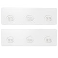 2 Pack Shower Caddy Adhesive for Replacement, Strong Transparent Adhesive for Shower Caddy Sticky Pads, No Drilling for Corner S