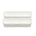 Cutting Edge Interlocking Drawer Organizer, Medium, White, Set Of 2