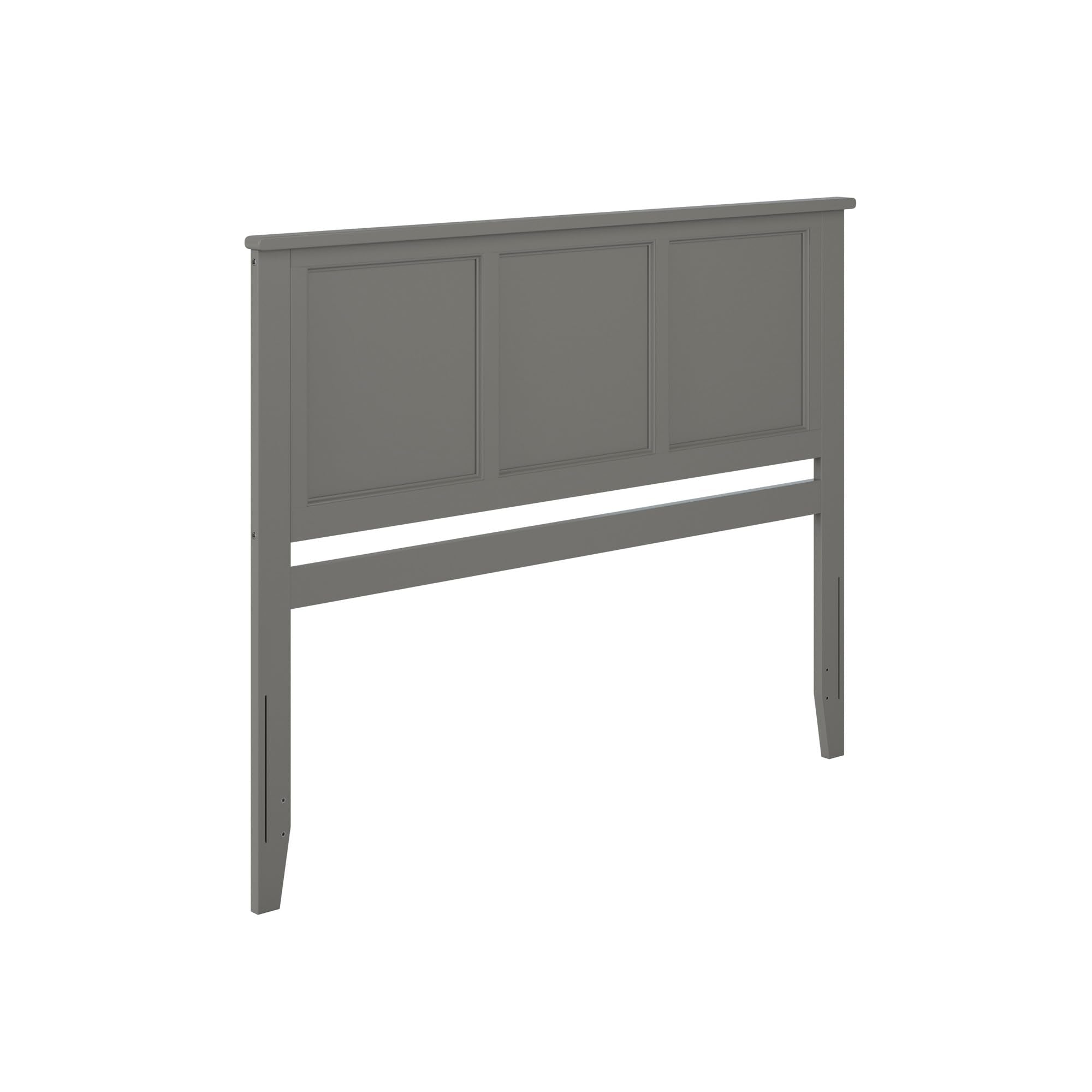 AFI, Madison King Solid Wood Panel Headboard with Attachable Charger, Grey