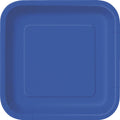 Royal Blue Round Dessert Paper Plates - 6 7/8 in (Pack of 16) - Eco-Friendly & Disposable Tableware - Perfect for Celebrations, 
