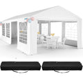 Quictent 13X26Ft Party Tent Heavy Duty Outdoor Gazebo White Party Wedding Tent Canopy Shelter Carport With 4 Carry Bags