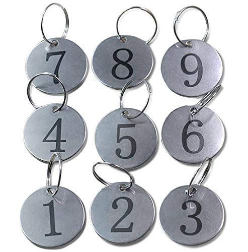 Staymax Metal Round Numbered Tags Key Tags Id Tags 1.18 Inches (1-10)