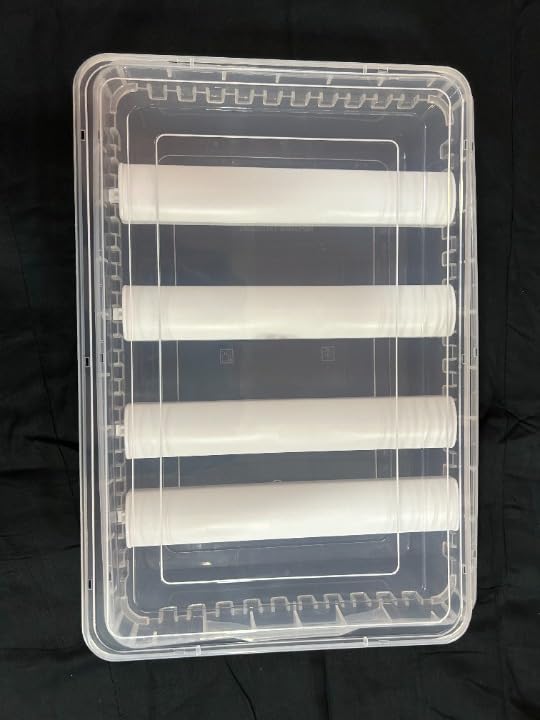 AYRIV Bangle Box Storage Organizer, Multipurpose Plastic with Adjustable Rods. Clear4rodlarge.