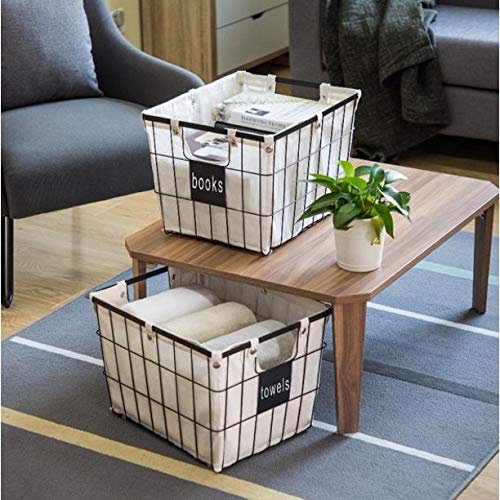 JN Better Homes & Gardens Medium Wire Basket with Chalkboard  2 Pack  Medium