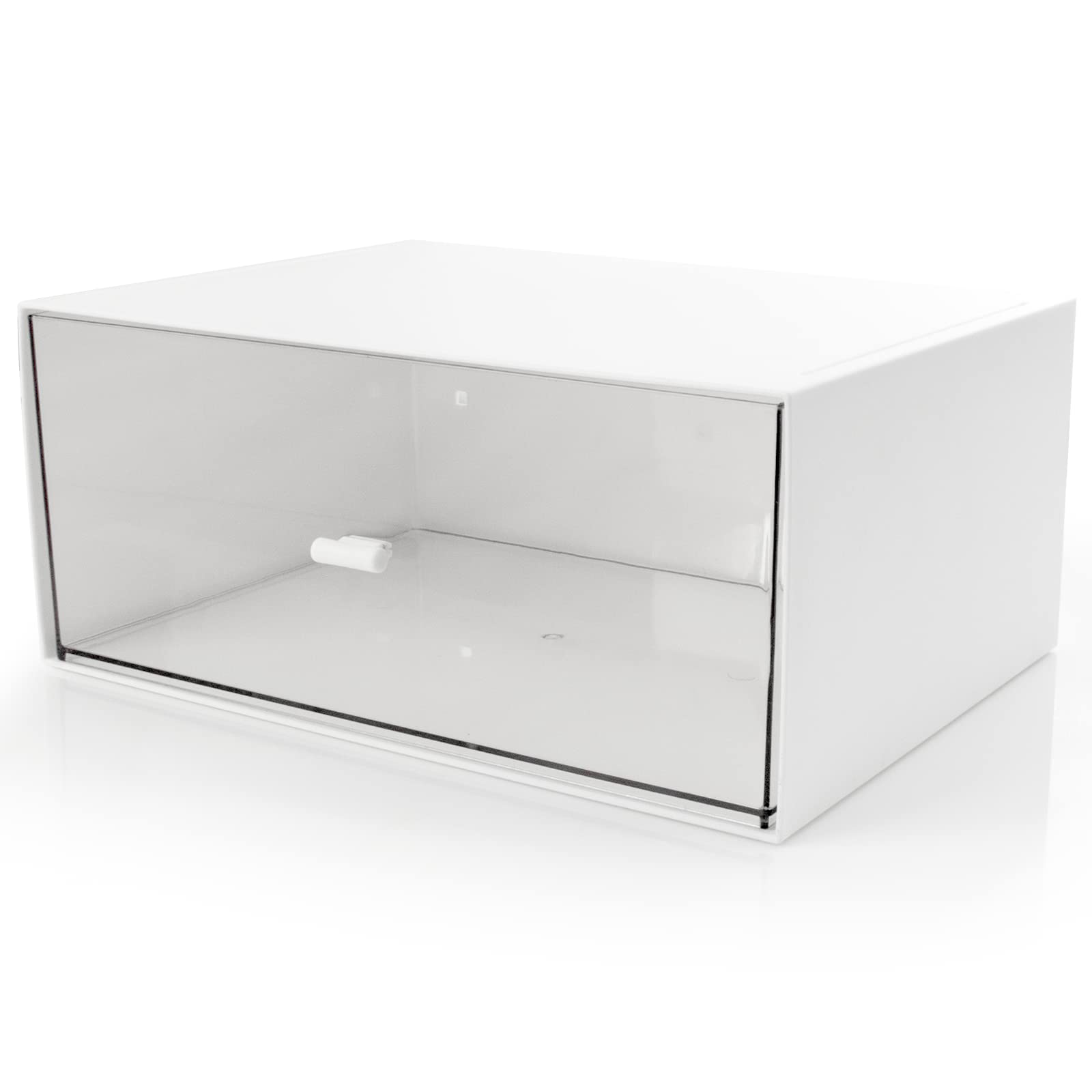 Kulusion Desk Drawer Organizer, Stackable Storage Drawers, Plastic White Desk Organizers Great For Makeup Storage Bathroom Organ