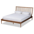 Baxton Studio ABEL Classic and Traditional Transitional Walnut Brown Finished Wood Full Size Platform Bed