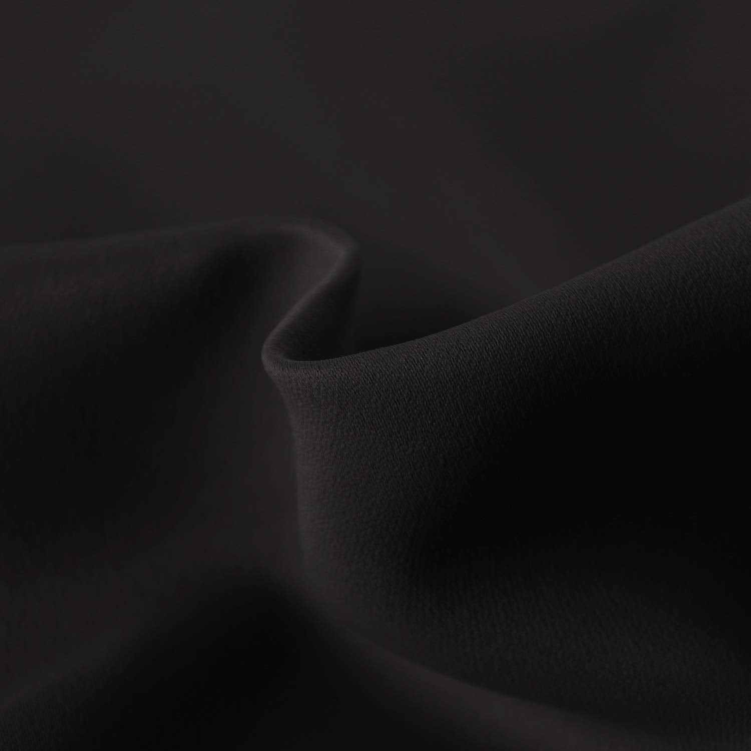 Hiasan Black Valance Curtains Blackout Rod Pocket Window Curtain Valances For Kitchen, 52 X 18 Inches Length, 1 Panel