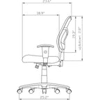 Lorell, Llr86201, Ergomesh Series Managerial Mid-Back Chair