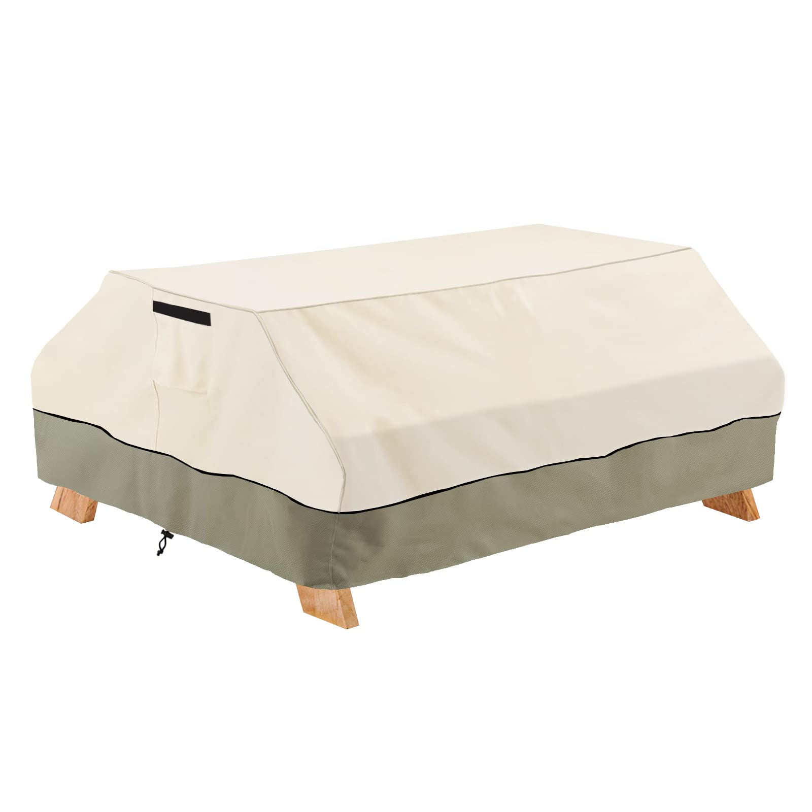 Bitubi 96 Inch Heavy Duty Waterproof Picnic Table Cover - 600D Tough Canvas Wind Dust Proof Anti-Uv Outdoor Patio Table Bench Covers Winter