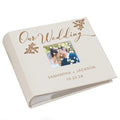 Personalized Wedding Photo Album, Custom Engraved Picture Album, Holds 200 4 x 6 Photos, Leatherette and Laser Engraved Scrapboo