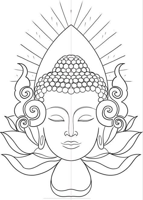 Badorn BdLord Budha Art| Pre Printed Canvas| White Canvas Board 8 * 10 |