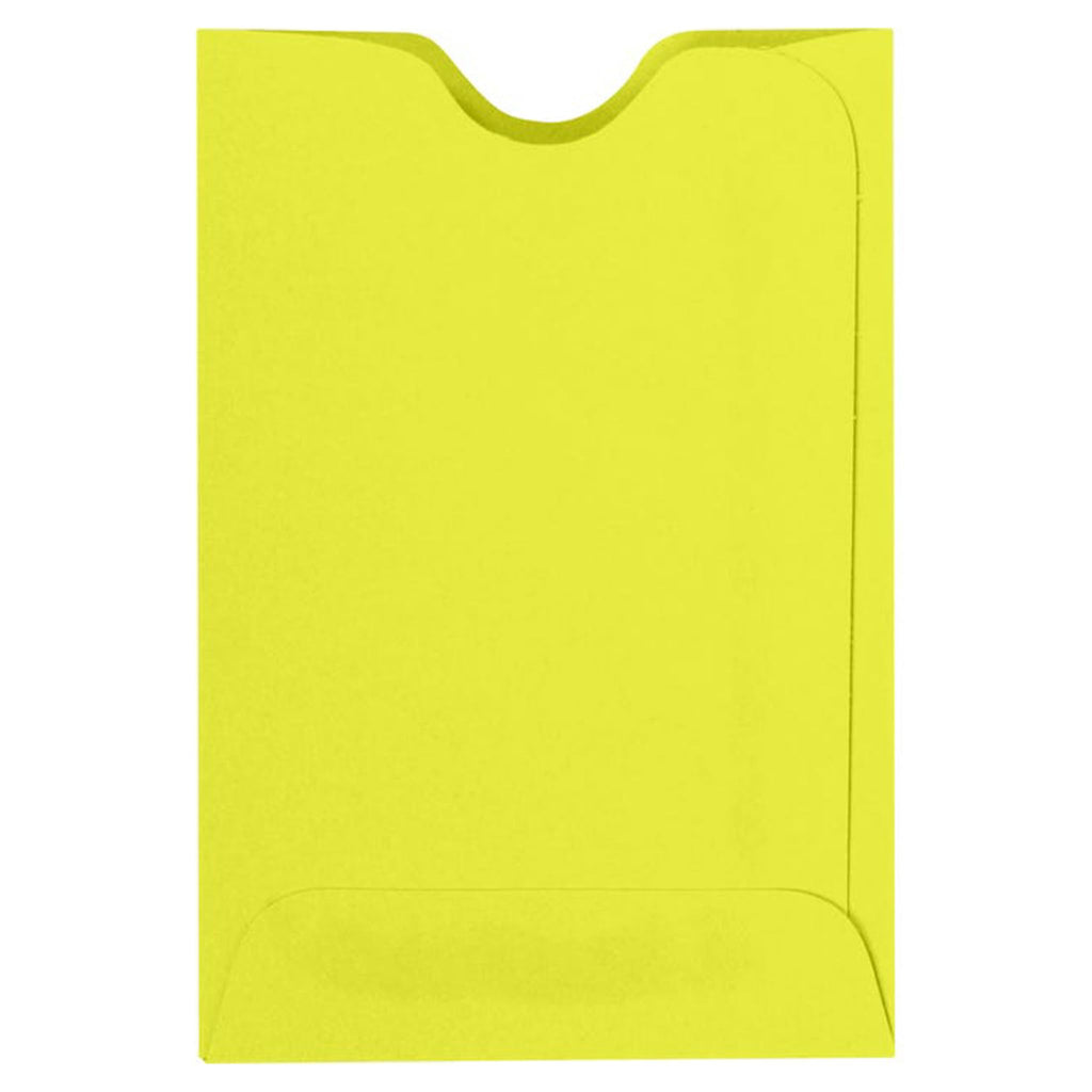 Luxpaper Credit Card Sleeves | 2 3/8' X 3 1/2' | Citrus Yellow | 80Lb. Text | 1,000 Qty