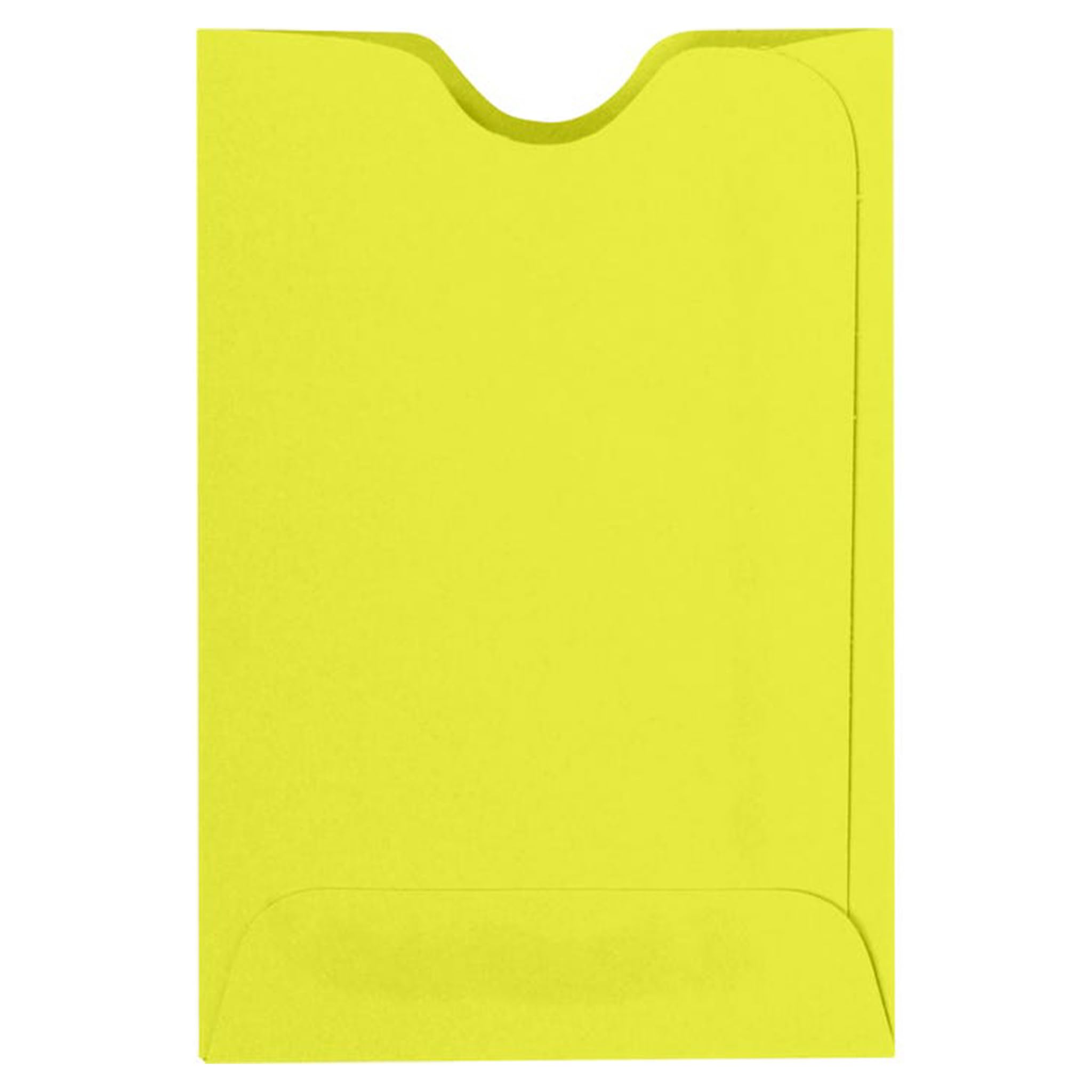Luxpaper Credit Card Sleeves | 2 3/8' X 3 1/2' | Citrus Yellow | 80Lb. Text | 1,000 Qty