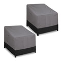 Easy-Going Outdoor Chair Cover Waterproof, Heavy Duty Patio Chair Cover, Windproof Outdoor Furniture Cover With Air Vent (2 Pack-33.5Wx31.5Dx36H Inch, Gray/Black)