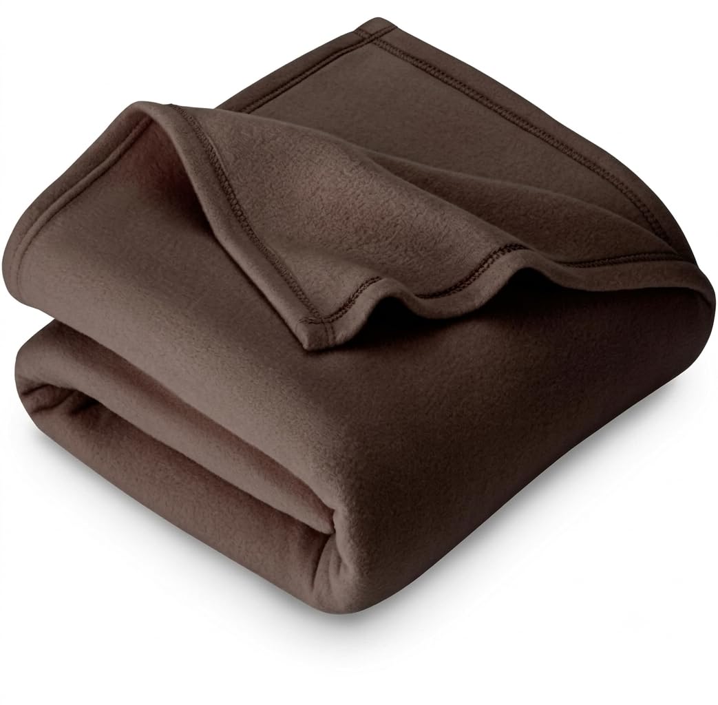 Wavva Blanket Collection Soft Warm Fleece Material for Single Bed in Brown Color (60 * 90 Inches)(Reversible), 500 TC