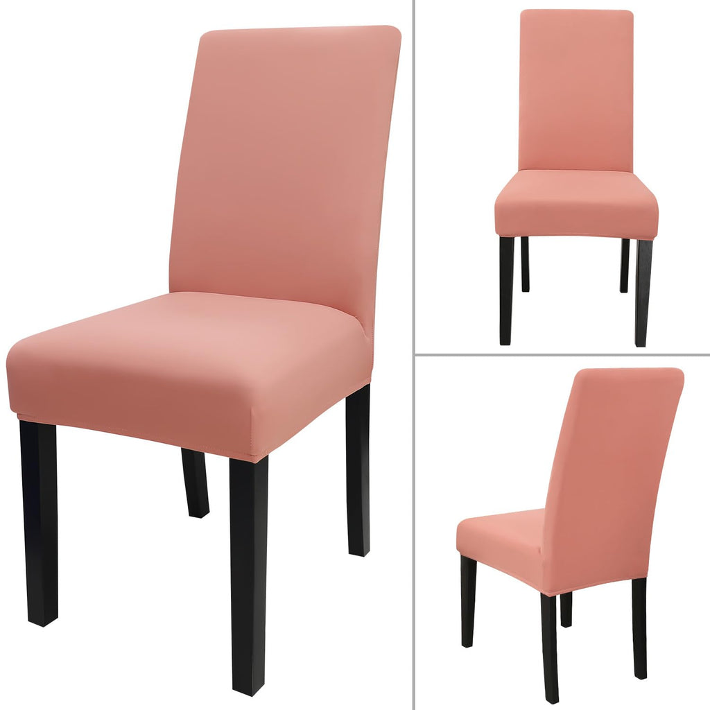 Jqinhome Terra Cotta Chair Covers For Dining Room Set Of 4, High Stretch Removable Washable Parsons Chair Slipcover For Home Party Hotel Wedding Ceremony (4Pcs,Terra Cotta)