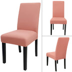 Jqinhome Terra Cotta Chair Covers For Dining Room Set Of 4, High Stretch Removable Washable Parsons Chair Slipcover For Home Party Hotel Wedding Ceremony (4Pcs,Terra Cotta)