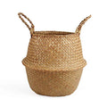 Bluemake Woven Seagrass Belly Basket For Storage Plant Pot Basket And Laundry, Picnic And Grocery Basket (Large, Original)