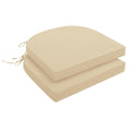 Downluxe Outdoor Chair Cushions Set Of 2 For Patio Furniture, Water-Resistant Patio Chair Cushions With Ties, High Density Foam