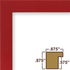 Craig Frames Confetti, Modern Red Picture Frame, 12 X 18 Inch