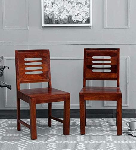 Ognija Solid Sheesham Wood Dining Chairs Only | Wooden Set Of 2 Dinning Chair For Kitchen & Dining Room | Chairs Without Cushion