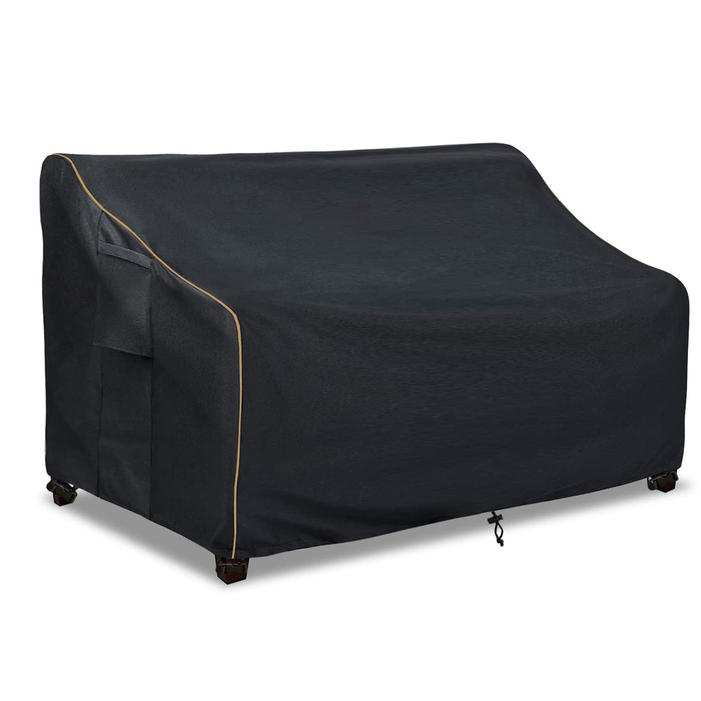 Lsongsky Patio 3-Seater Sofa Cover,Outdoor Couch Cover Fits Up To 85W X 38D X 35H Inches,100% Waterproof Heavy Duty Patio Furniture Covers,Black