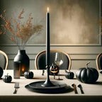 Pickood 10-Inch Tall Dripless Taper Candles Set Of 4 - Black Tapered Candles, Perfect For Halloween - Smokeless, Unscented, Long