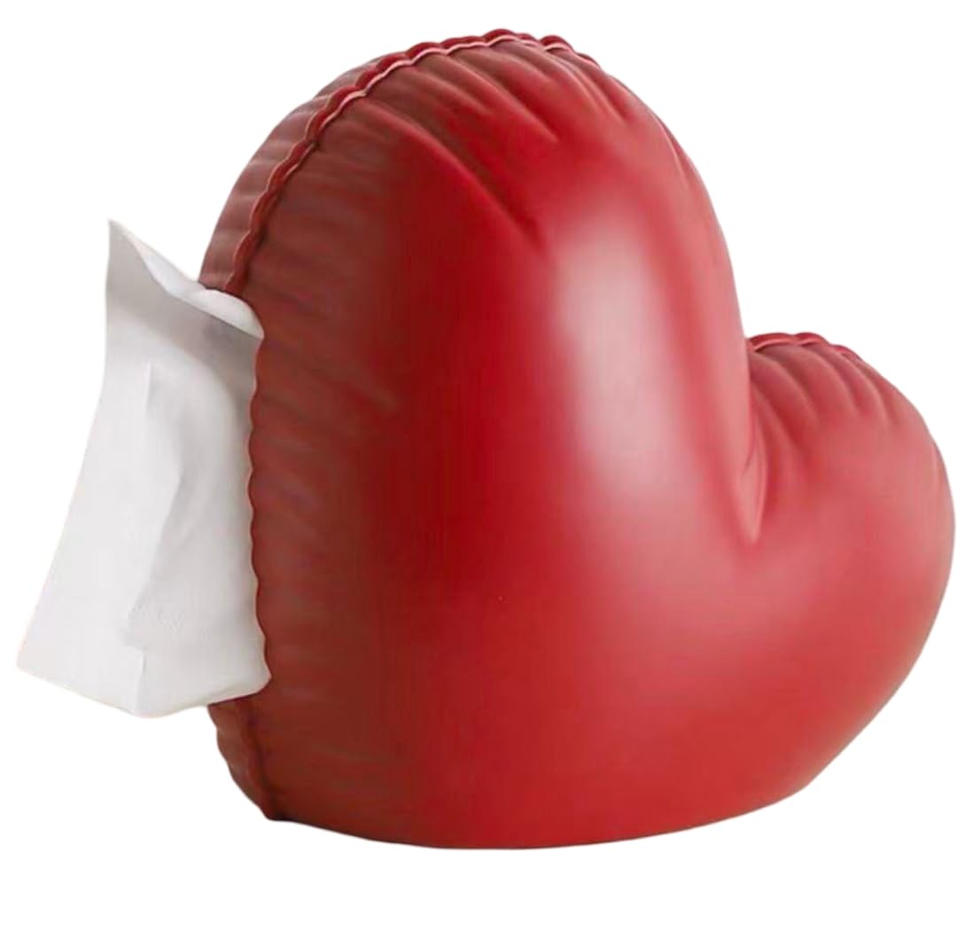 Heart Shaped Tissue Box Tissue Dispenser For Living Room, Office Desk & Bedroom, Decorative Tissue Box Cover Holder For Facial T