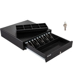 Vevor Cash Register Drawer, 13' 2 Unlocking Ways, Fully Removable Design With 4 Bill 5 Coin Cash Tray, 2 Keys Included, Compact
