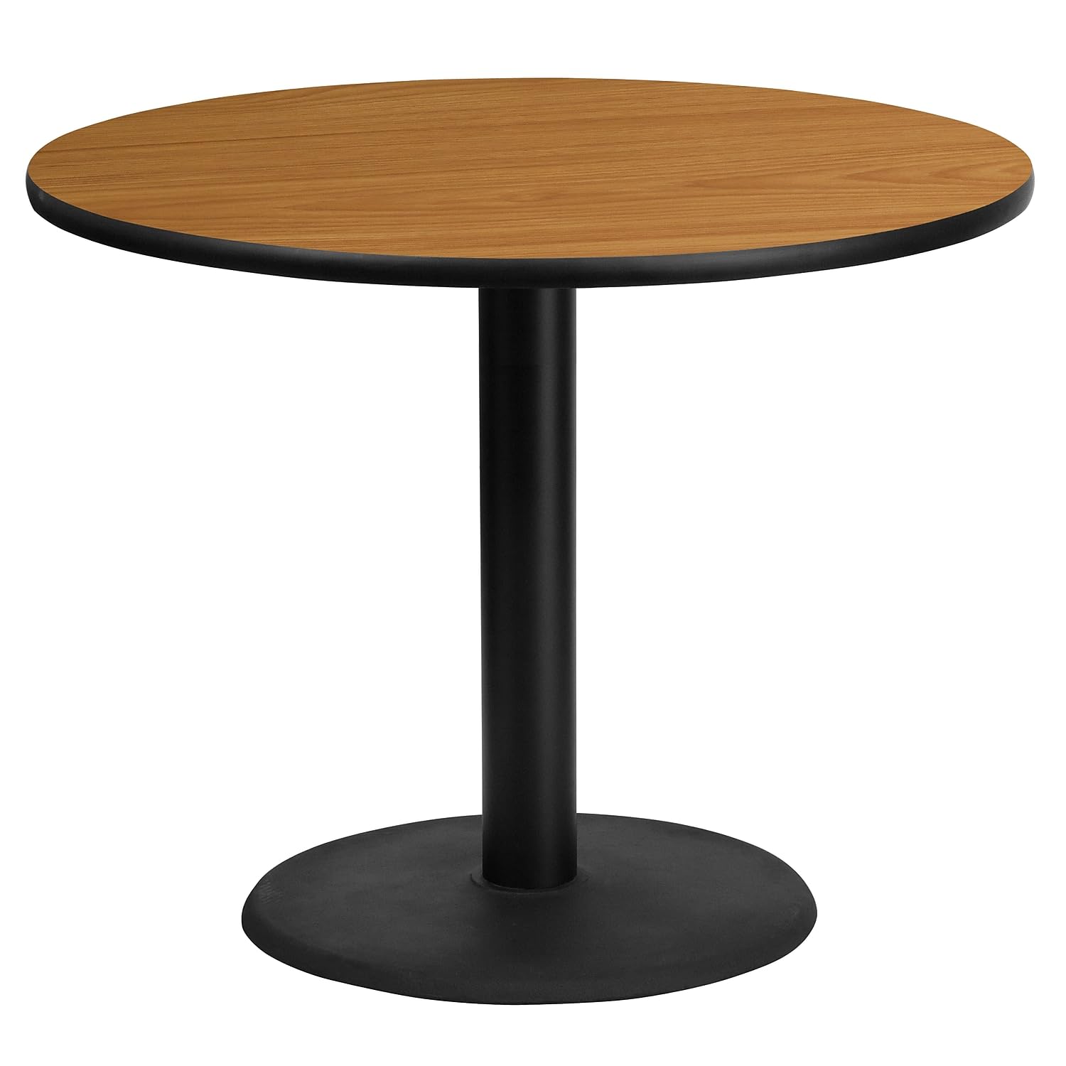 Flash Furniture Graniss 36'' Round Natural Laminate Table Top with 24'' Round Table Height Base