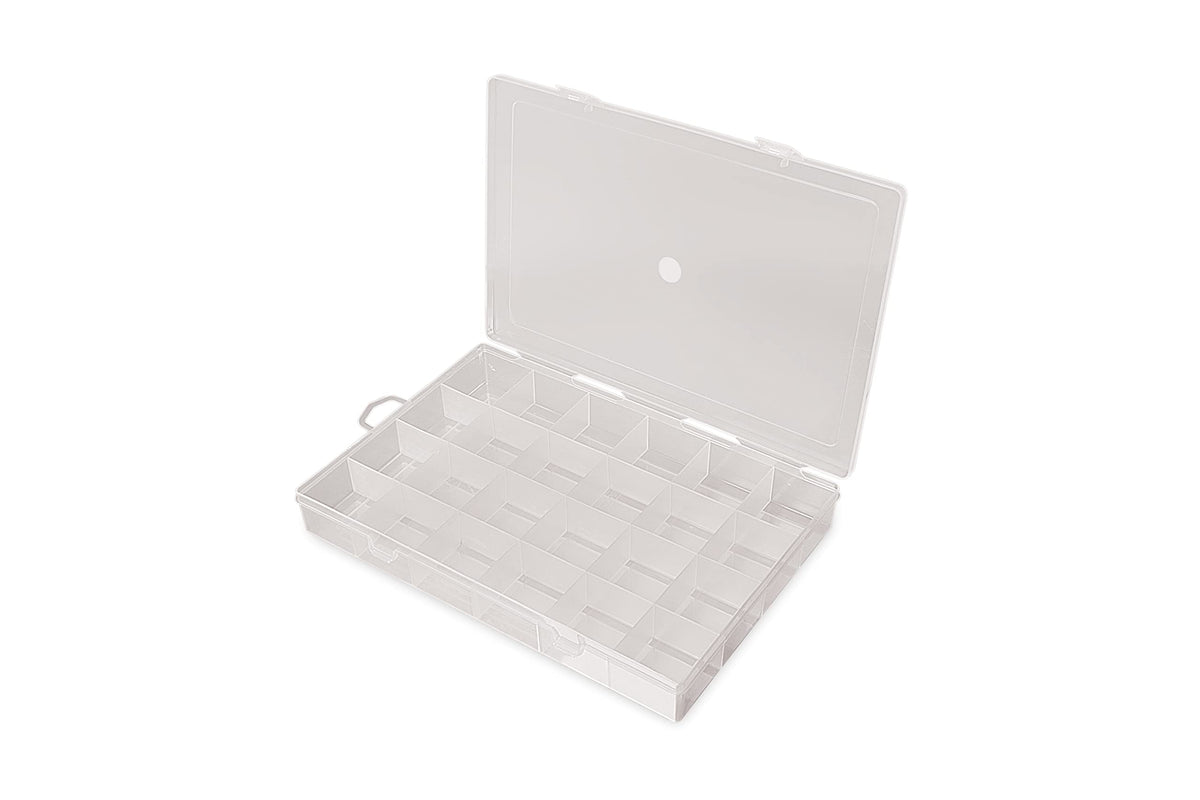 Nakoda 444 Partition Multi Storage Box For Multipurpose Use,Transparent (31.7 X 22.5 X 4.5) Cm  Plastic
