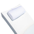 Rezvani Headrest Pillow For Patio Chaise Lounge, In Pool Lounger On Ledge With Non-Slip Weighted Tail And Cellphone Pocket, Quic