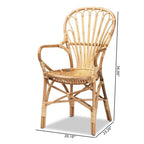Baxton Studio Sheraton Modern and Contemporary Natural Finished Rattan Dining Chair