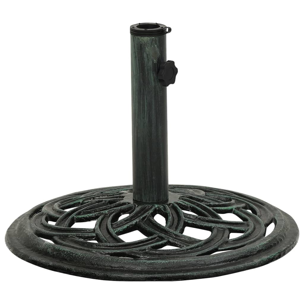 vidaXL 19lb Round Umbrella Base for Outdoor, Deck, Patio Parasol Base for 1.4/1.5/1.9 Pole Sizes, Heavy-Duty Cast Iron, Classic 