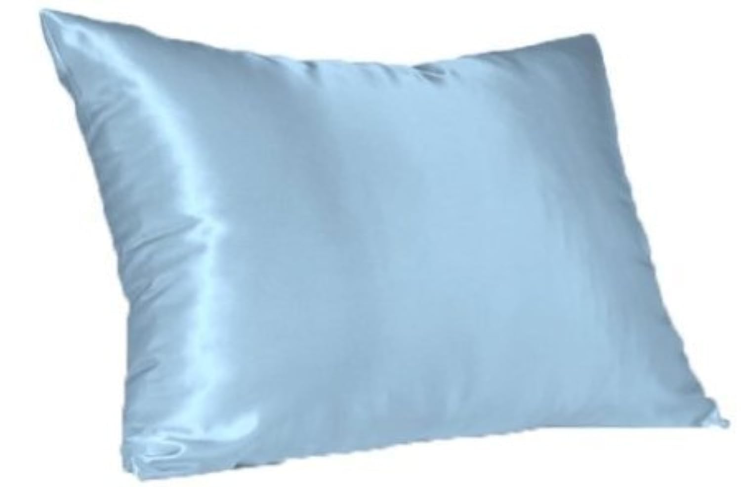 Luxury Satin Pillow Case (Queen, Blue)