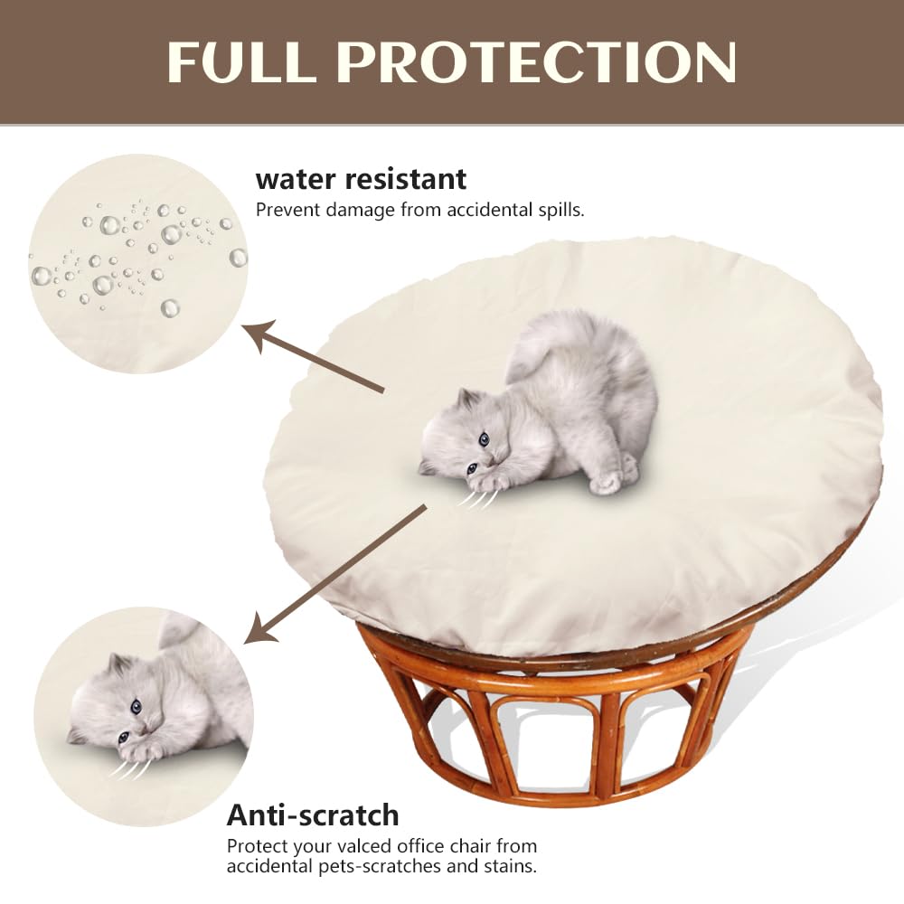 Thankyall Papasan Cushion Cover Only,Water Resistant Papasan Chair Cushion Cover For Outdoor Lndoor,Skin-Friendly Soft Machine W
