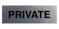 Signs Bylita Basic Private Sign (Brushed Silver) - Small 1 Pack