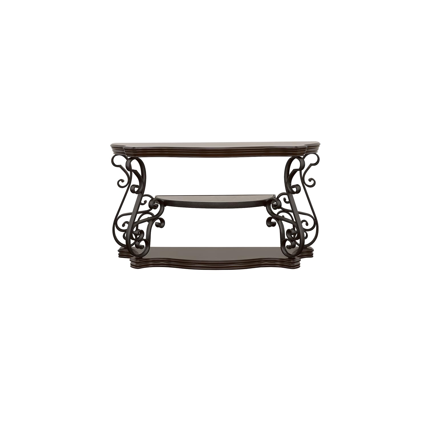 Coaster Furniture Sofa Table with Tempered Glass Top Deep Merlot 702449